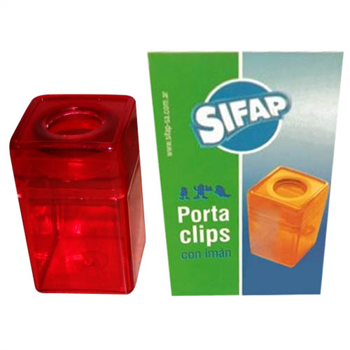 Porta clip de acrilico con iman 